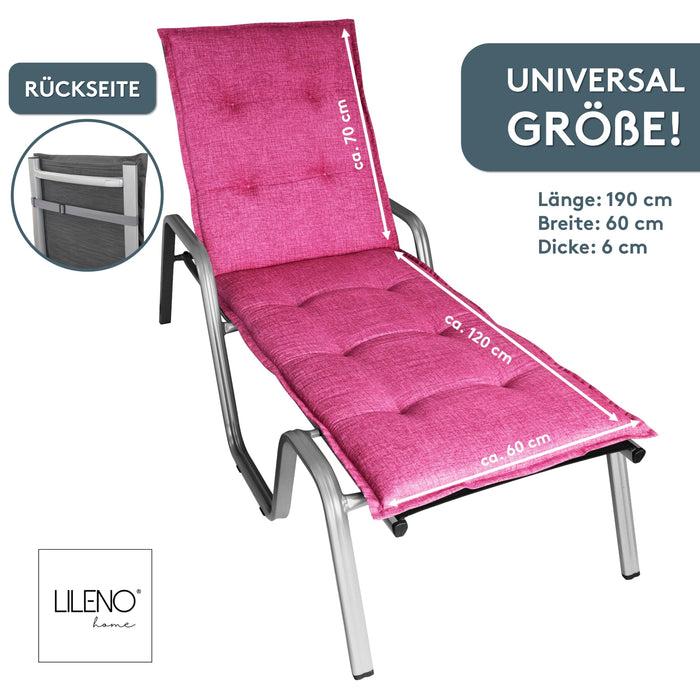 Liegenauflage FLORENCE TINO perfekt für Strandliege, Sonnenliege Auflage, Gartenliege Auflage
