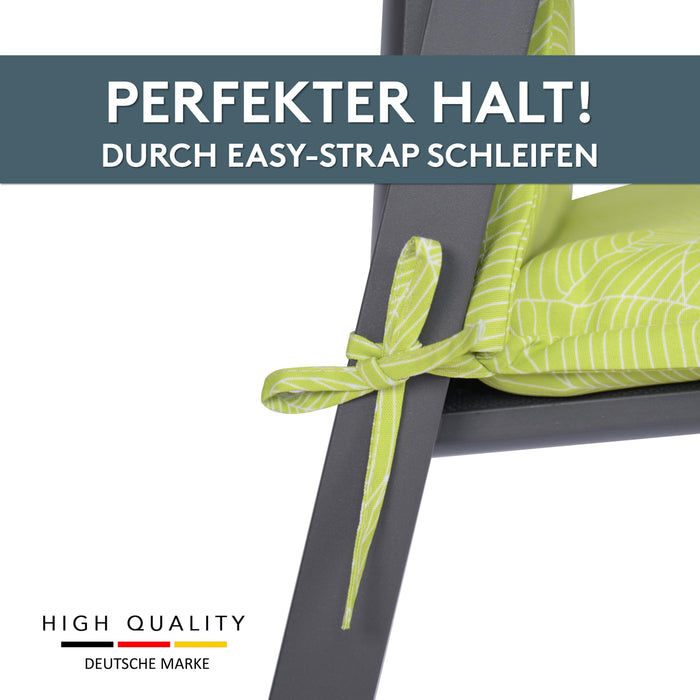 Polsterauflage Niedriglehner 1er Set, bequeme Sitzauflage für Gartenstühle, Stuhlkissen