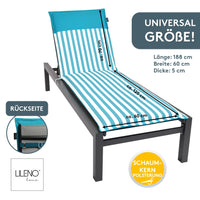 Liegenauflage MALTA perfekt für Strandliege, Sonnenliege Auflage, Gartenliege Auflage