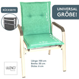 Niedriglehnerauflage 1er Set FLORENCE TINO - Gartenstuhl Auflage, bequeme Sitzauflage für Gartenmöbel, Stuhlkissen
