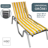 Sonnenliegenauflage FLORENCE, bequeme Sitzauflage für Gartenmöbel, Stuhlkissen