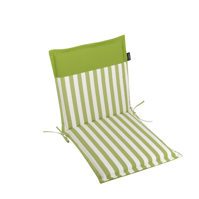 Niedriglehnerauflage 1er Set MALTA - Gartenstuhl Auflage, bequeme Sitzauflage für Gartenmöbel, Stuhlkissen