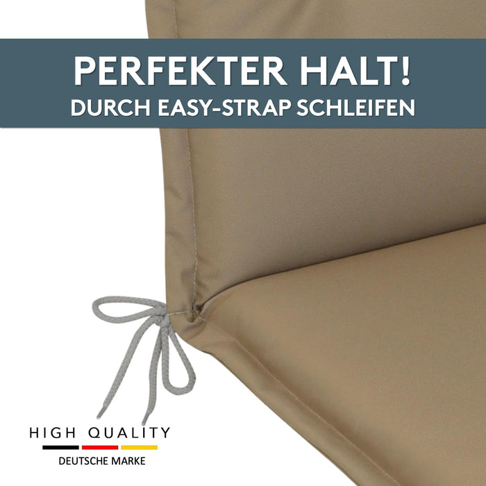 Polsterauflage Niedriglehner 1er Set, bequeme Sitzauflage für Gartenstühle, Stuhlkissen