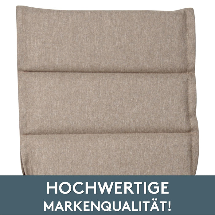 Hochlehnerauflage 2er Set ALUTEX bequeme Sitzauflage für Gartenmöbel, Stuhlkissen für Klappstühle
