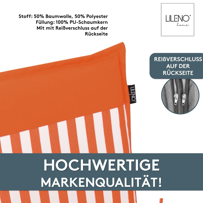 Hochlehnerauflage 1er Set MALTA - Gartenstuhl Auflage, bequeme Sitzauflage für Gartenmöbel, Stuhlkissen