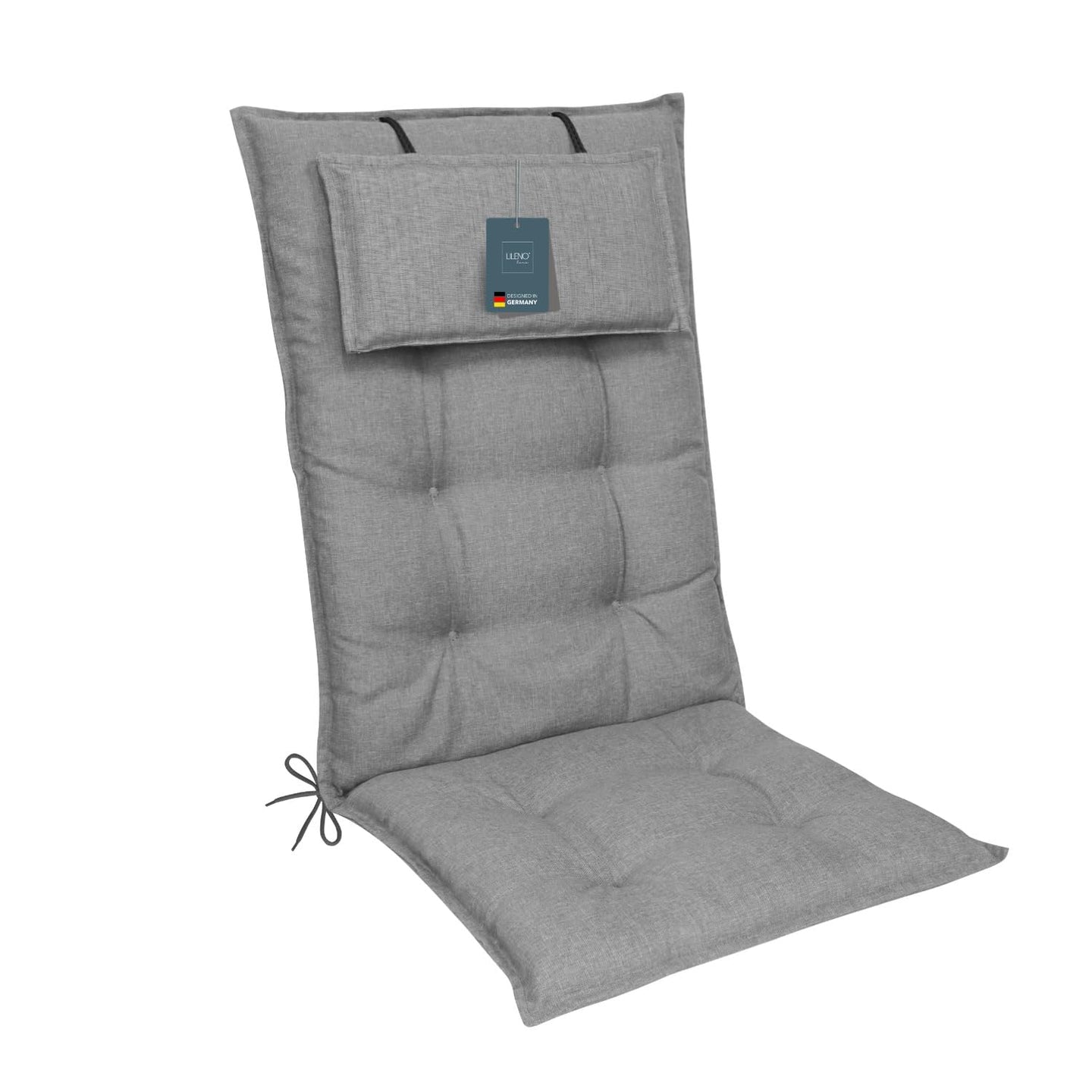 Hochlehnerauflage 1er Set MARBELLA - Gartenstuhl Auflage, bequeme Sitzauflage für Gartenmöbel, Stuhlkissen