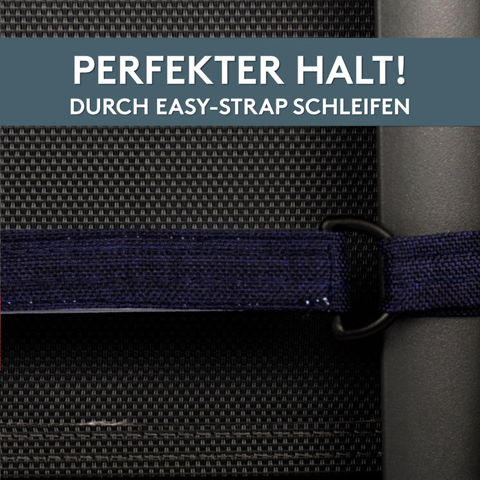 Hochlehnerauflage 2er Set ALUTEX bequeme Sitzauflage für Gartenmöbel, Stuhlkissen für Klappstühle