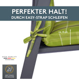 Niedriglehnerauflage 1er Set MARBELLA - Gartenstuhl Auflage, bequeme Sitzauflage für Gartenmöbel, Stuhlkissen