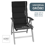 Hochlehnerauflage 2er Set ALUTEX bequeme Sitzauflage für Gartenmöbel, Stuhlkissen für Klappstühle