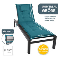 Liegenauflage MARBELLA perfekt für Strandliegen, Sonnenliege Auflage, Gartenliege Auflage