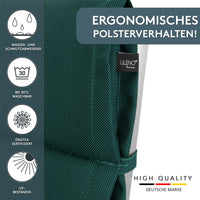Hochlehnerauflage 2er Set ALUTEX bequeme Sitzauflage für Gartenmöbel, Stuhlkissen für Klappstühle