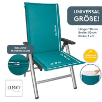Hochlehnerauflage MIAMI - Gartenstuhl Auflage, bequeme Sitzauflage für Gartenmöbel, Stuhlkissen