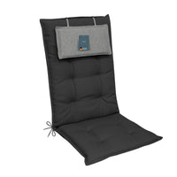 Hochlehnerauflage 1er Set MARBELLA - Gartenstuhl Auflage, bequeme Sitzauflage für Gartenmöbel, Stuhlkissen