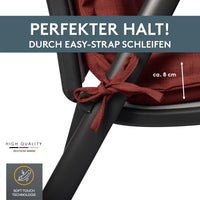 Hochlehnerauflage 1er Set MARBELLA - Gartenstuhl Auflage, bequeme Sitzauflage für Gartenmöbel, Stuhlkissen