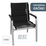 Polsterauflage Niedriglehner 1er Set, bequeme Sitzauflage für Gartenmöbel, Stuhlkissen