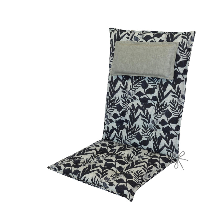 Hochlehnerauflage 1er Set MARBELLA - Gartenstuhl Auflage, bequeme Sitzauflage für Gartenmöbel, Stuhlkissen