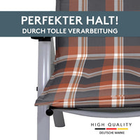 Hochlehnerauflage Gartenstuhl Auflage 1er Set FLORENCE, bequeme Sitzauflage für Gartenmöbel, Stuhlkissen