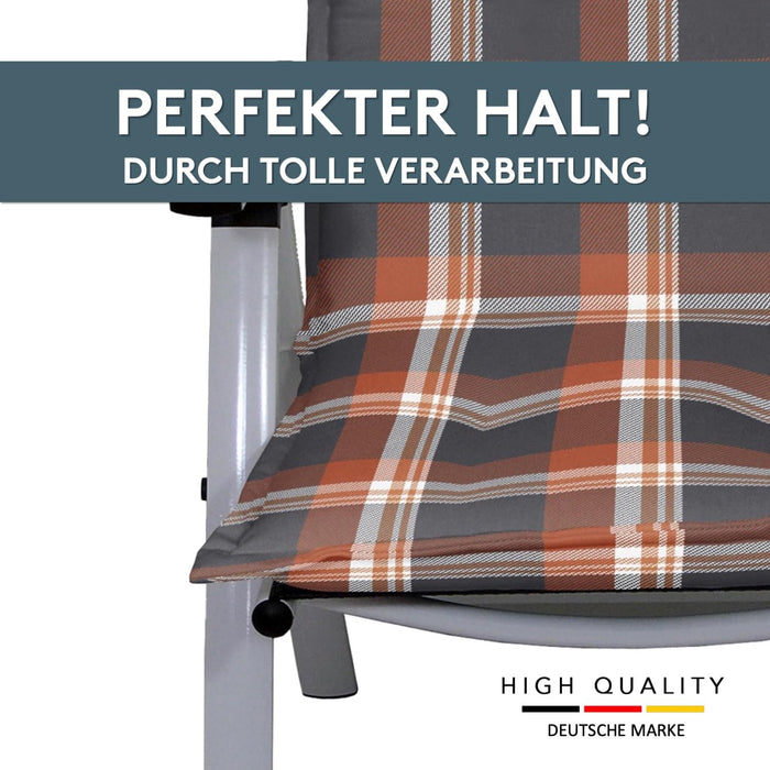 Hochlehnerauflage Gartenstuhl Auflage 1er Set FLORENCE, bequeme Sitzauflage für Gartenmöbel, Stuhlkissen
