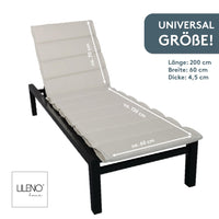 Liegenauflage perfekt für Strandliege, Sonnenliege Auflage, Gartenliege Auflage