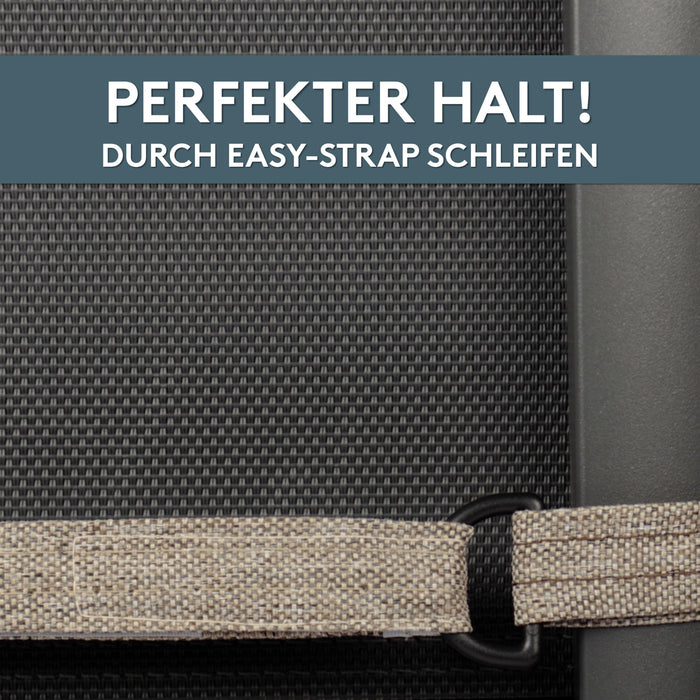 Hochlehnerauflage 2er Set ALUTEX bequeme Sitzauflage für Gartenmöbel, Stuhlkissen für Klappstühle