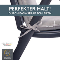 Niedriglehnerauflage 1er Set MALTA - Gartenstuhl Auflage, bequeme Sitzauflage für Gartenmöbel, Stuhlkissen