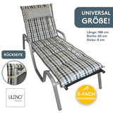 Liegenauflage MARBELLA perfekt für Strandliegen, Sonnenliege Auflage, Gartenliege Auflage