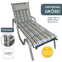 Liegenauflage MARBELLA perfekt für Strandliegen, Sonnenliege Auflage, Gartenliege Auflage