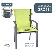 Polsterauflage Niedriglehner 1er Set, bequeme Sitzauflage für Gartenstühle, Stuhlkissen