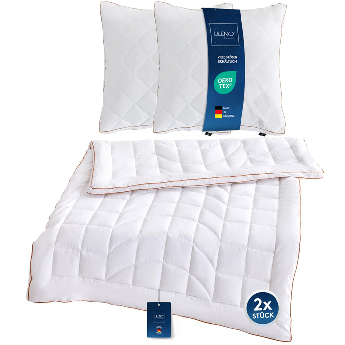 Premium Ganzjahresdecke mit Golden Elegance Baumwolle - Bettdecken Set in verschiedenen Größen