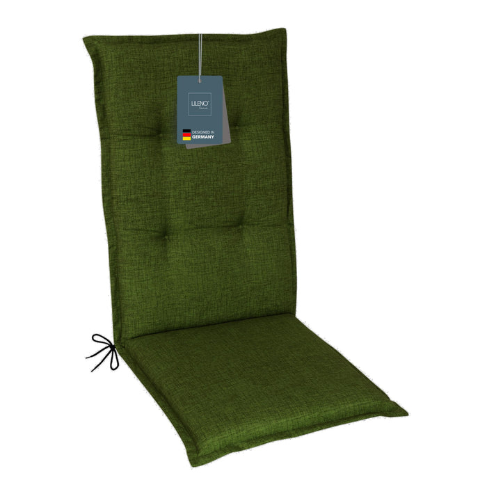 Hochlehnerauflage 1er Set FLORENCE TINO - Gartenstuhl Auflage, bequeme Sitzauflage für Gartenmöbel, Stuhlkissen
