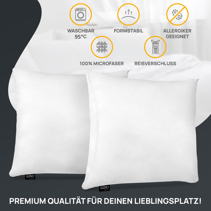 Microfaserkissen 6er Set - geeignet für Allergiker, in verschiedenen Größen - Made in Germany