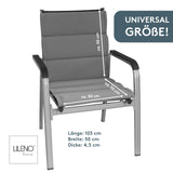 Polsterauflage Niedriglehner 1er Set, bequeme Sitzauflage für Gartenmöbel, Stuhlkissen