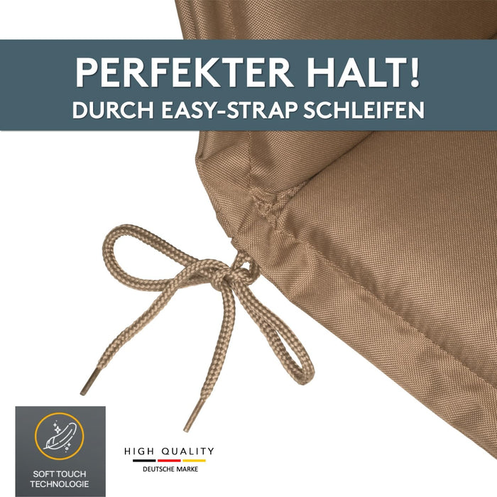 Hochlehnerauflage MIAMI - Gartenstuhl Auflage, bequeme Sitzauflage für Gartenmöbel, Stuhlkissen