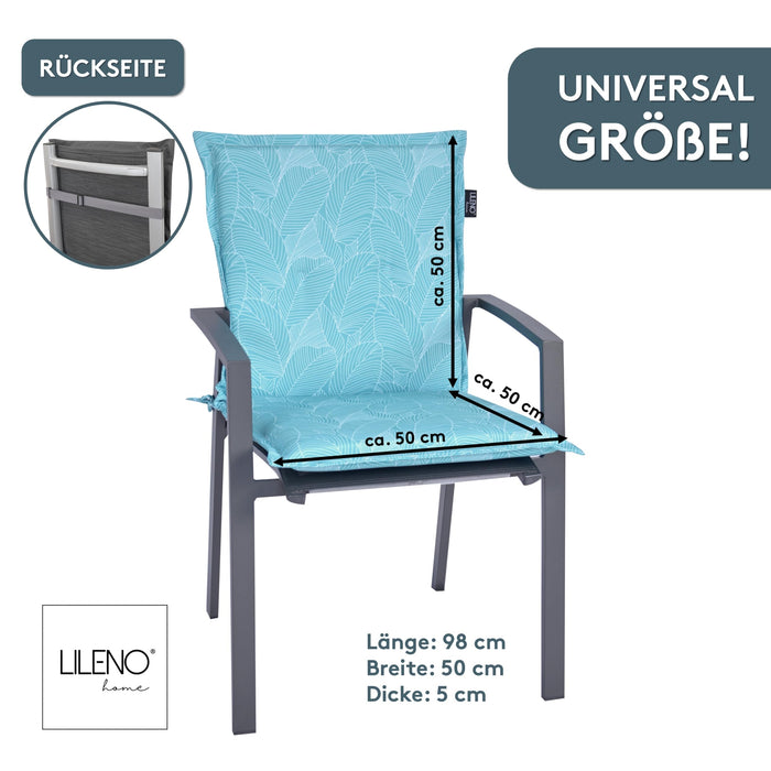 Polsterauflage Niedriglehner 1er Set, bequeme Sitzauflage für Gartenstühle, Stuhlkissen