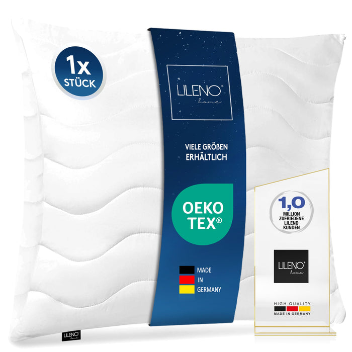 Kopfkissen 1er Set - gestepptes Kissen in verschiedenen Größen - Made in Germany