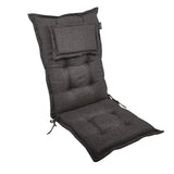 Hochlehnerauflage 1er Set MARBELLA - Gartenstuhl Auflage, bequeme Sitzauflage für Gartenmöbel, Stuhlkissen