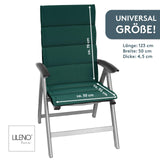 Hochlehnerauflage 1er Set ALUTEX bequeme Sitzauflage für Gartenmöbel, Stuhlkissen für Klappstühle