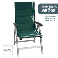 Hochlehnerauflage 1er Set ALUTEX bequeme Sitzauflage für Gartenmöbel, Stuhlkissen für Klappstühle