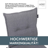 Niedriglehnerauflage 1er Set MARBELLA - Gartenstuhl Auflage, bequeme Sitzauflage für Gartenmöbel, Stuhlkissen
