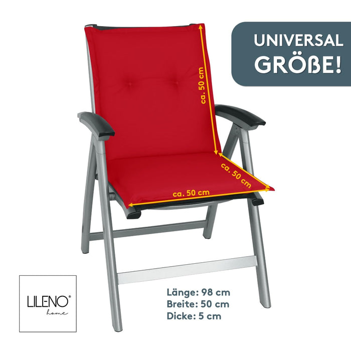Polsterauflage Niedriglehner 1er Set, bequeme Sitzauflage für Gartenstühle, Stuhlkissen