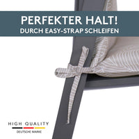 Polsterauflage Niedriglehner 1er Set, bequeme Sitzauflage für Gartenstühle, Stuhlkissen