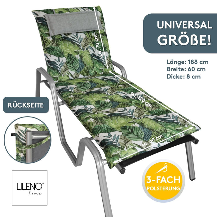Liegenauflage MARBELLA perfekt für Strandliegen, Sonnenliege Auflage, Gartenliege Auflage