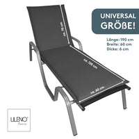 Liegenauflage MALTA perfekt für Strandliege, Sonnenliege Auflage, Gartenliege Auflage