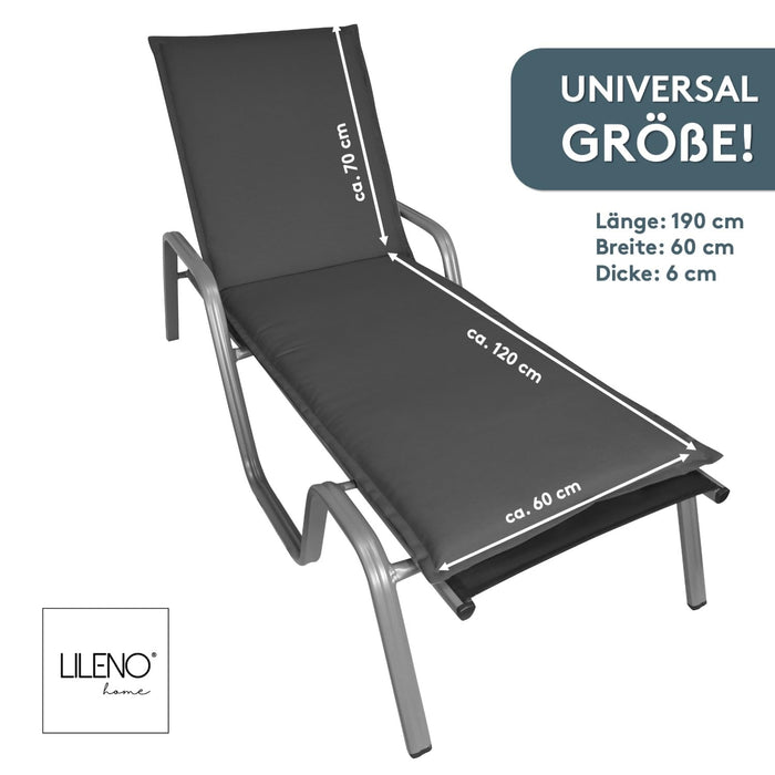 Liegenauflage MALTA perfekt für Strandliege, Sonnenliege Auflage, Gartenliege Auflage