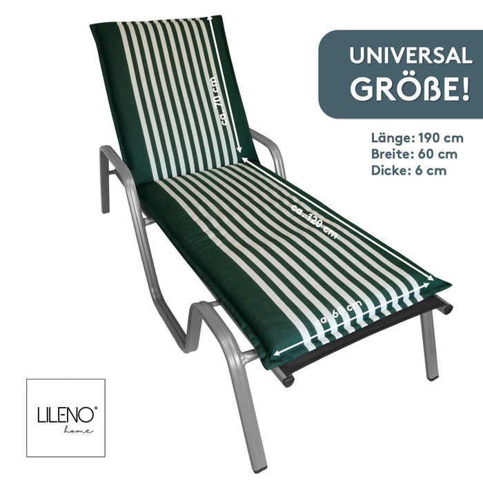 Liegenauflage MALTA perfekt für Strandliege, Sonnenliege Auflage, Gartenliege Auflage