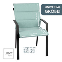 Polsterauflage Niedriglehner 1er Set, bequeme Sitzauflage für Gartenmöbel, Stuhlkissen