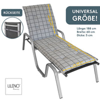 Sonnenliegenauflage FLORENCE, bequeme Sitzauflage für Gartenmöbel, Stuhlkissen