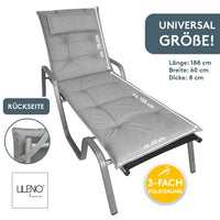 Liegenauflage MARBELLA perfekt für Strandliegen, Sonnenliege Auflage, Gartenliege Auflage