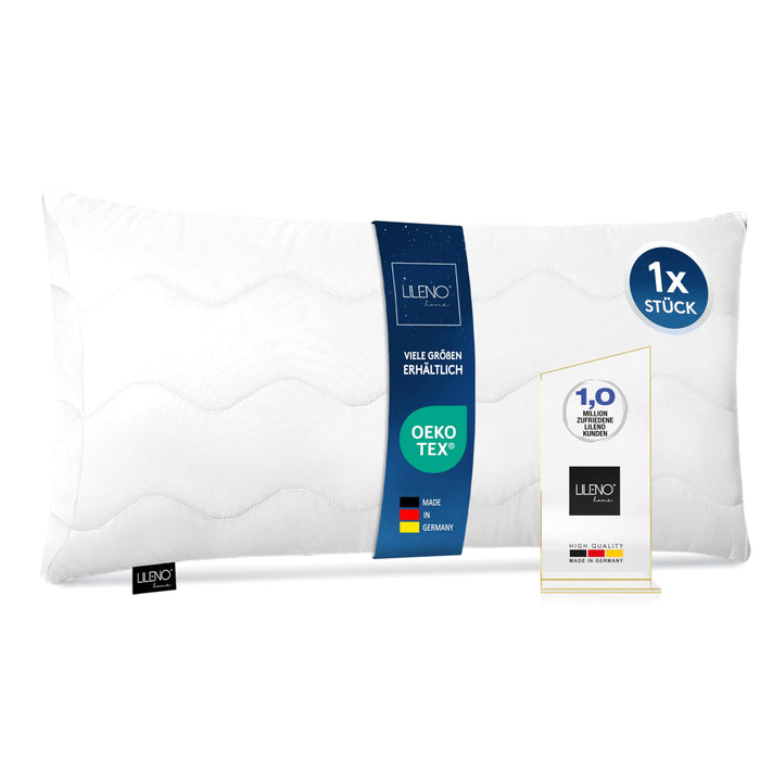 Kopfkissen 1er Set - gestepptes Kissen in verschiedenen Größen - Made in Germany