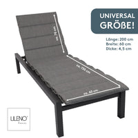 Liegenauflage perfekt für Strandliege, Sonnenliege Auflage, Gartenliege Auflage